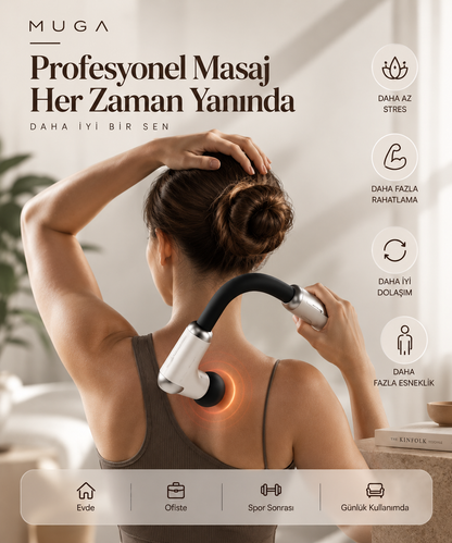 Muga 4 Başlıklı Çok Amaçlı Vücut Masaj Aleti