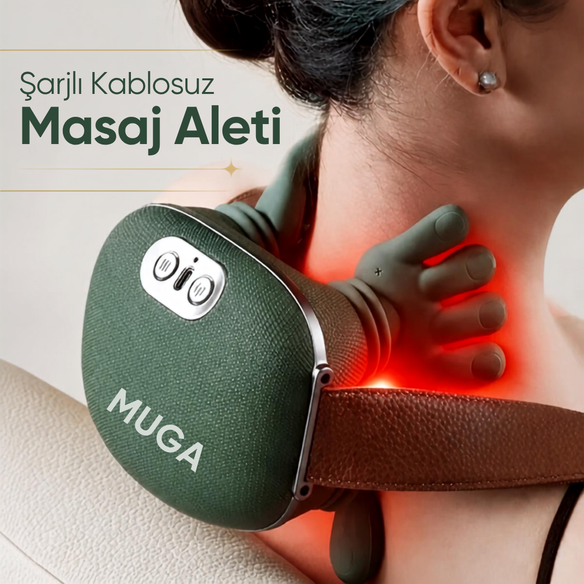 Muga Şarjlı Boyun & Omuz Masaj Aleti