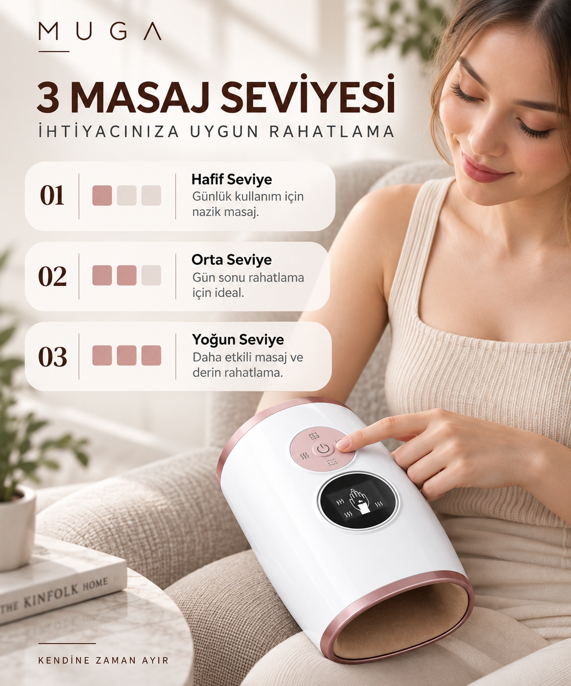 Muga Isıtmalı El & Bilek Masaj Cihazı