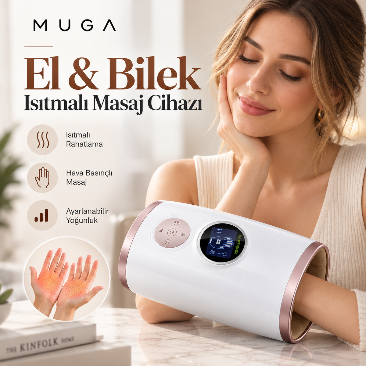 Muga Isıtmalı El & Bilek Masaj Cihazı